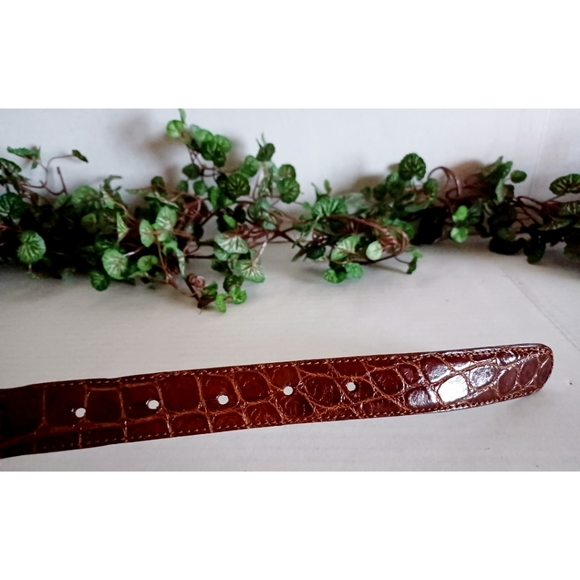 De Vecchi by Hamilton Hodge Genuine American Alligator Leather Buckle Belt - Picture 10 of 16